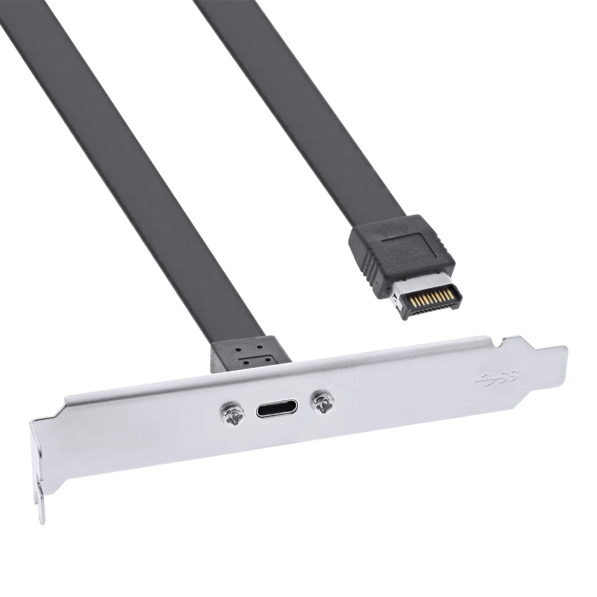InLine - USB-Konsole - 24 pin USB-C (W) zu 20-poliger USB 3.1 Header (M) - 30 cm - Schwarz