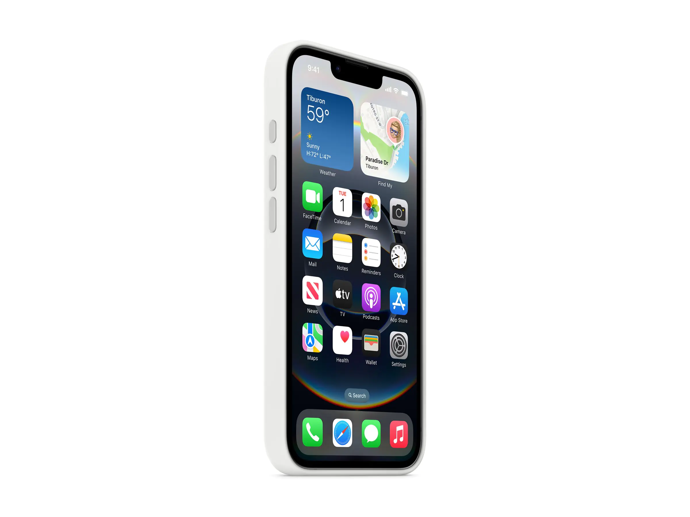 Apple - Hintere Abdeckung für Mobiltelefon - Silikon - weiß - für iPhone 16e