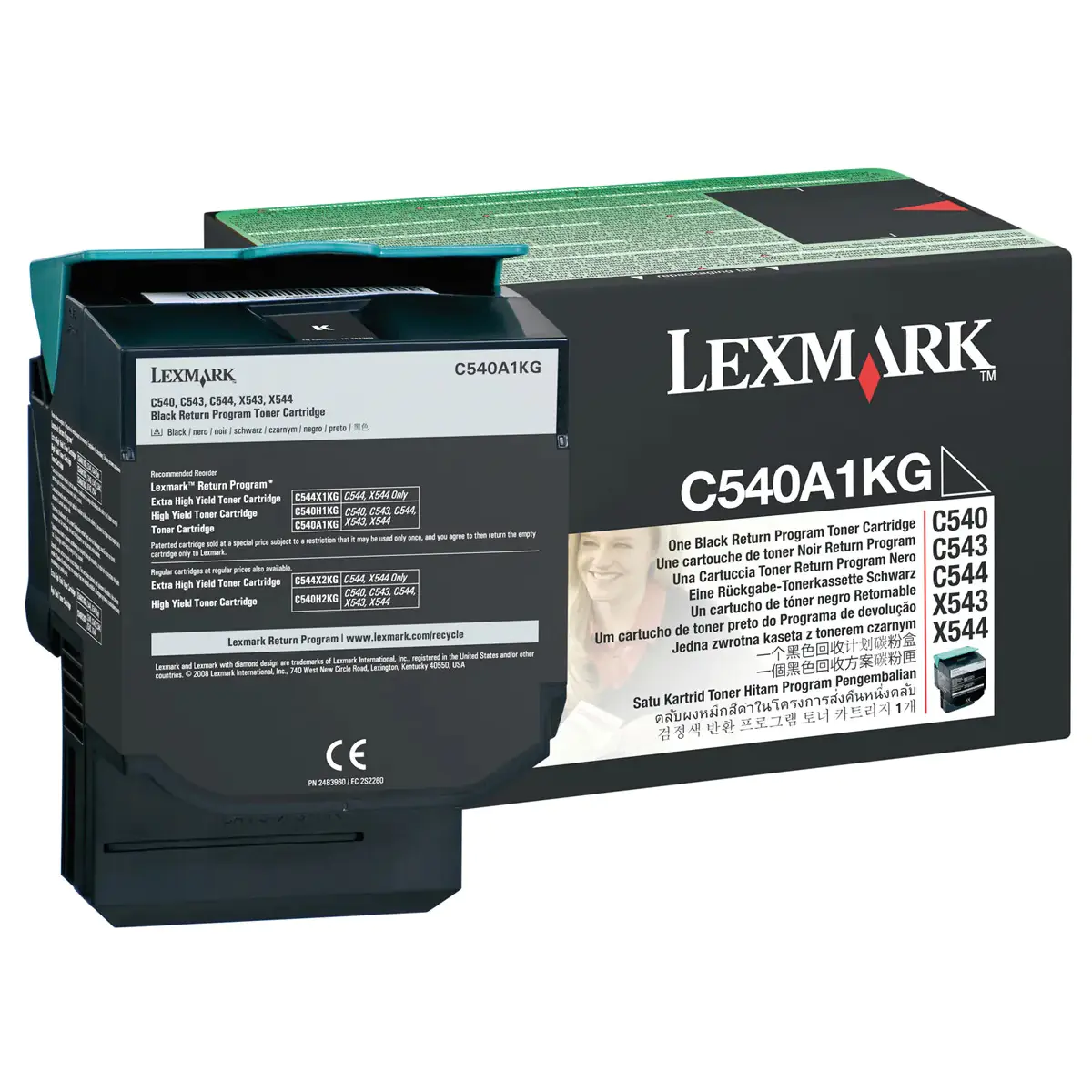 Lexmark - Schwarz - Original - Tonerpatrone LCCP, LRP - für Lexmark C540, C543, C544, C546, X543, X544, X546, X548