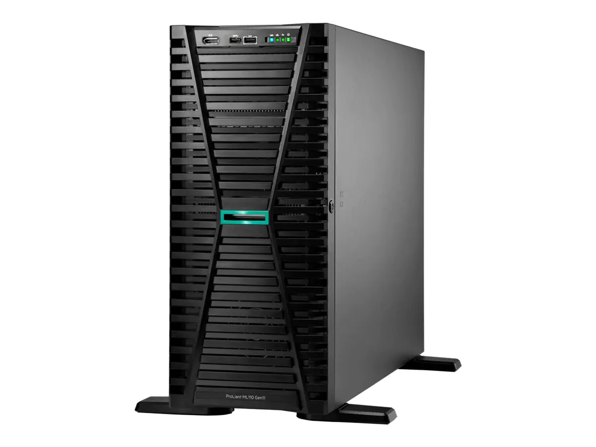 HPE ProLiant ML110 Gen11 - Server - Tower - 4.5U - 1-Weg - 1 x Xeon Silver 4510 / 2.4 GHz - RAM 64 GB - SATA/SAS/PCI Express - Hot-Swap 6.4 cm (2.5") Schacht/Schächte - SSD 2 x 480 GB - 1GbE - Monitor: keiner - Smart Choice