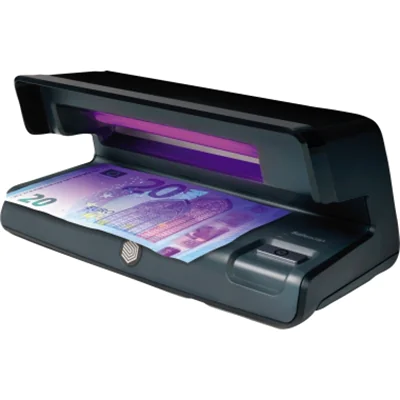 SAFESCAN Geldscheinprüfgerät 50 universell Banknoten, Kreditkarten, Pässe, Ausweise 9W/UV Lampe auswechselbar schwarz