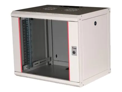 Equip Pro Mount - Schrank Netzwerkschrank - 600x450 mm, with glass door, removable and lockable panels, assembled - geeignet für Wandmontage - RAL 7035, Hellgrau - 9U - 48.3 cm (19") EPM-09-6045-G-CBAA