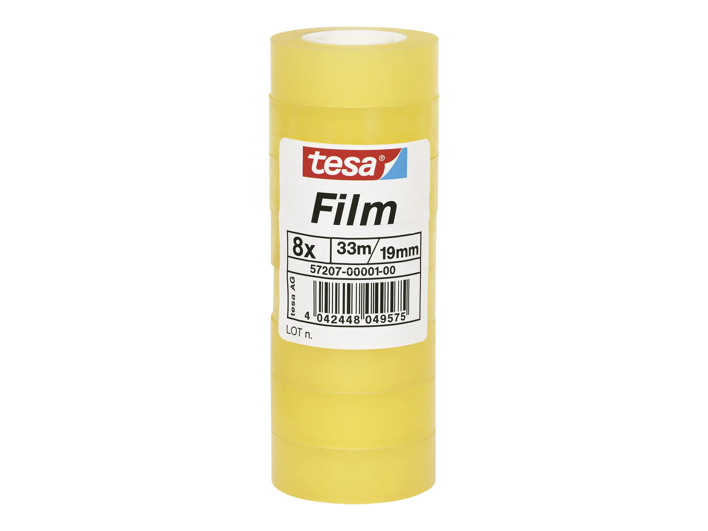 Tesa Tesafilm - Büro-Klebeband - 19 mm x 33 m - Polypropylenfolie - transparent (Packung mit 8) 57207-00001-02