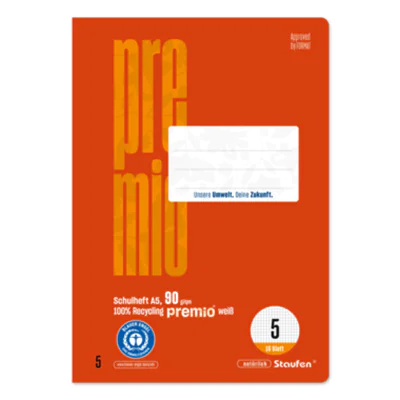 Staufen Schulheft Premio A5 - Bürokleinmaterial - A5 040780005