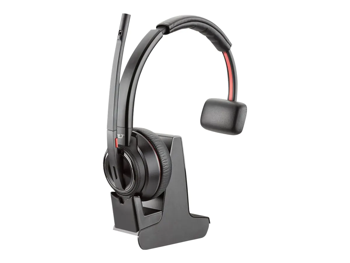 Poly Savi 8200 Series W8210 Spare - Headset - On-Ear - DECT - kabellos - aktive Rauschunterdrückung - mit Ladeschale