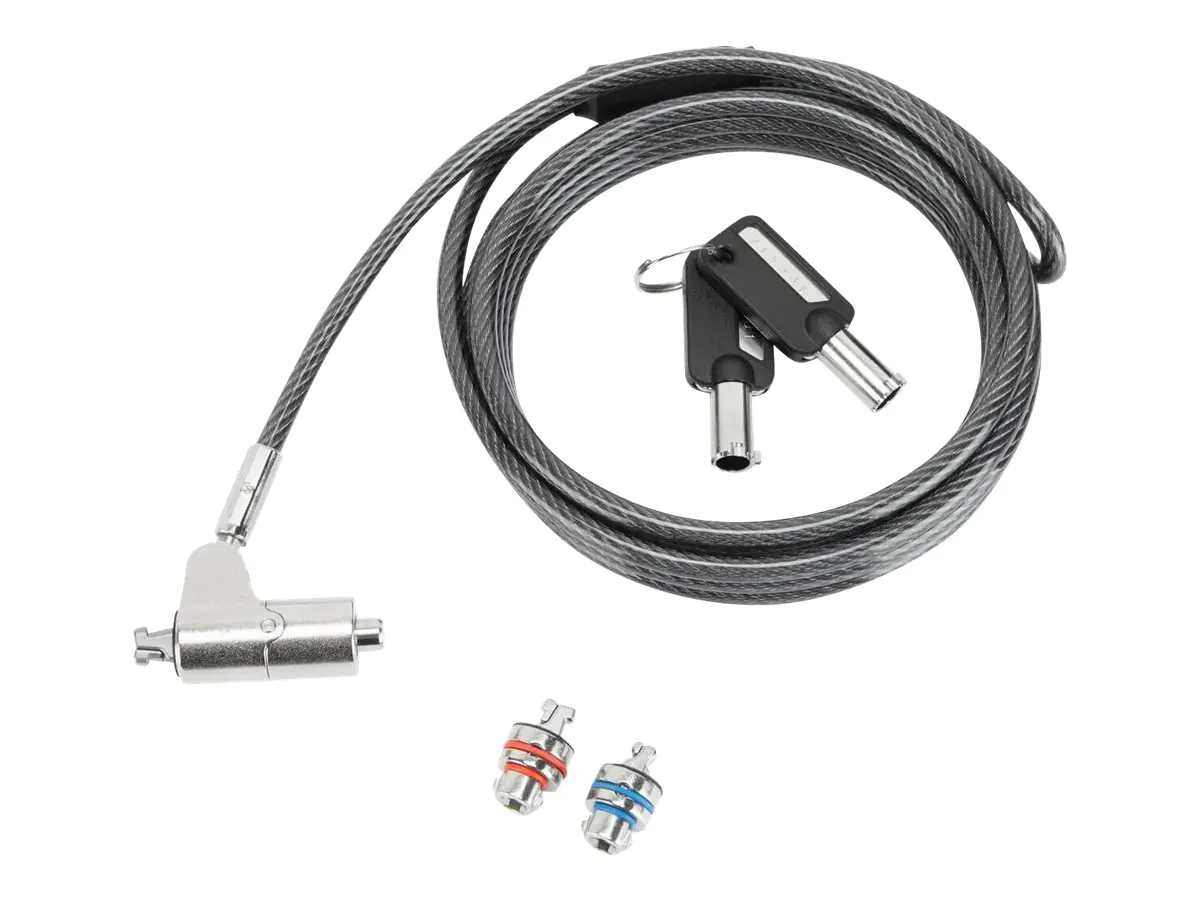Targus Defcon 3-in-1 - Sicherheitskabelschloss - Silber - 2 m