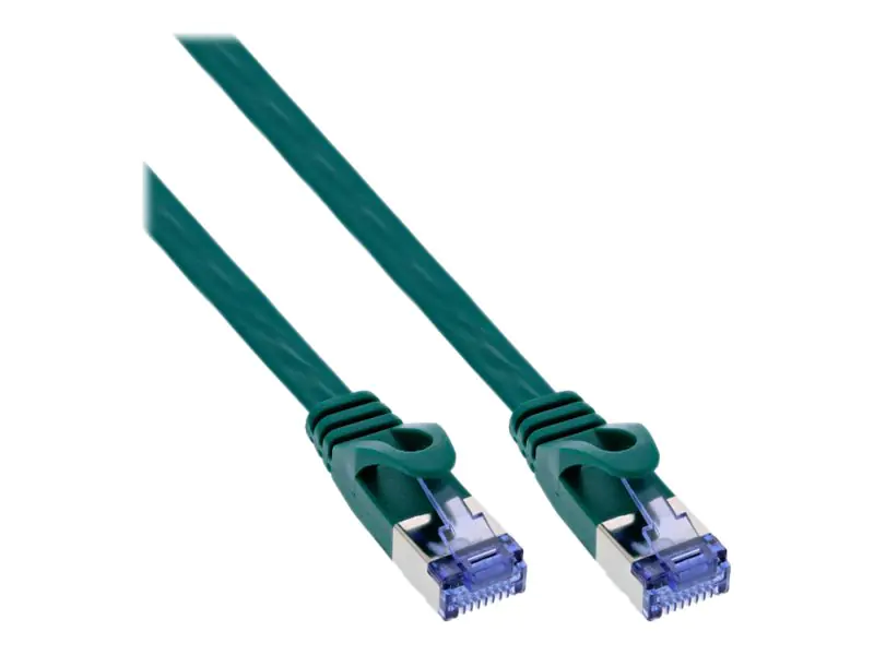 InLine - Patch-Kabel - RJ-45 (M) zu RJ-45 (M) - 2 m - U/FTP, PiMF - CAT 6a - geformt, flach - grün