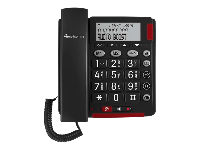 Amplicomms BigTel 48 Plus - Telefon mit Schnur - Dunkelgrau