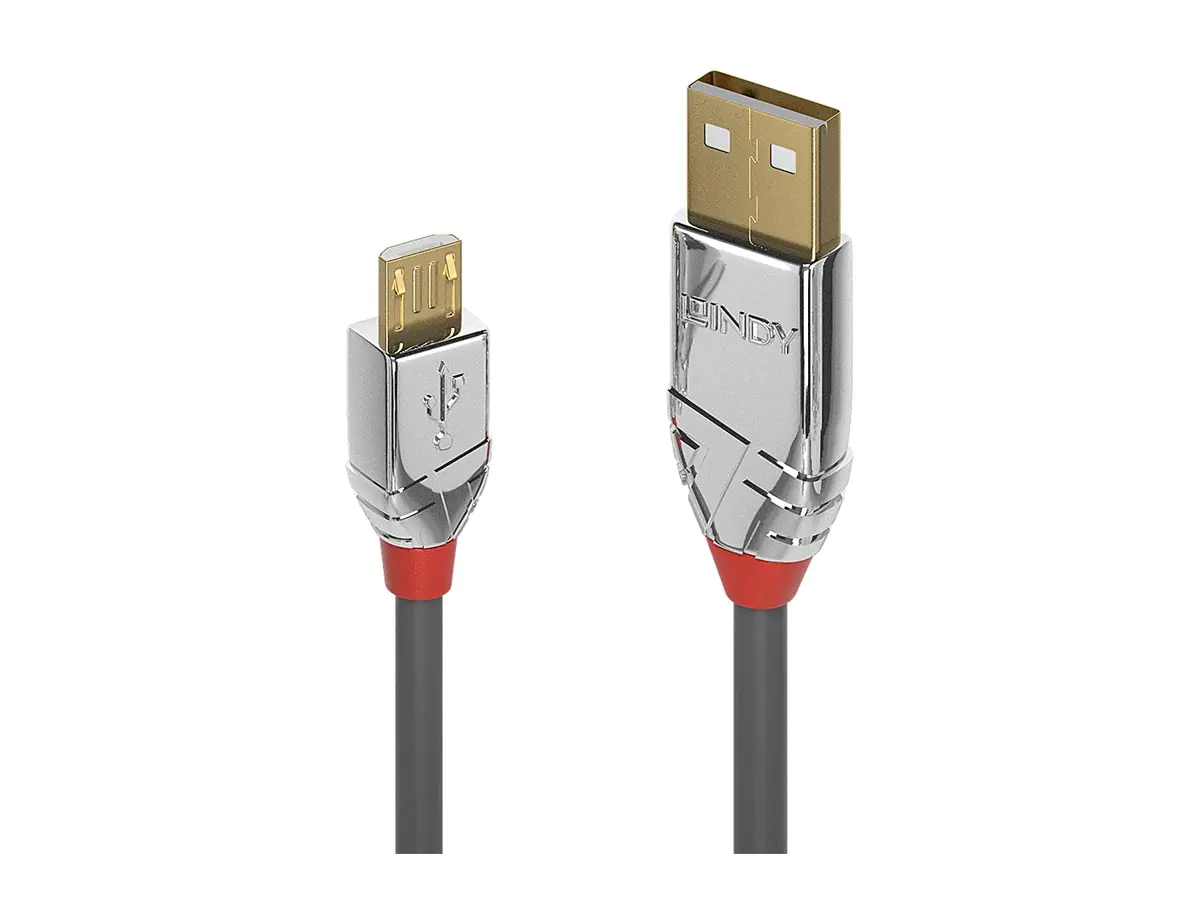 Lindy CROMO - USB-Kabel - USB (M) zu Micro-USB Typ B (M) - USB 2.0 - 50 cm - rund - Grau