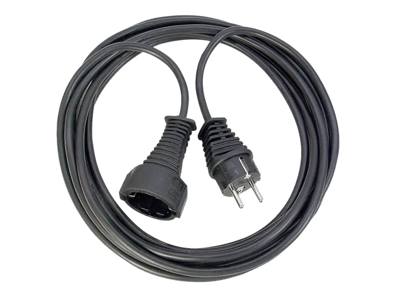 brennenstuhl H05VV-F 3G1,5 - Spannungsversorgungs-Verlängerungskabel - 2 m - Schwarz