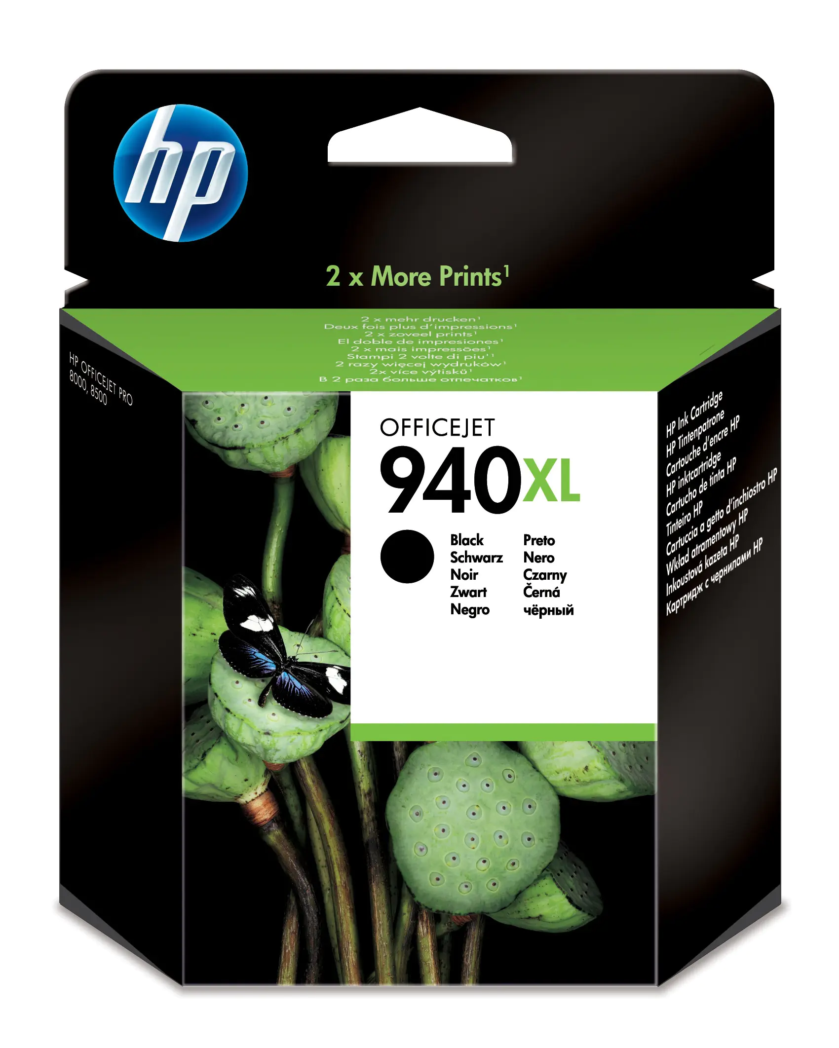 HP 940XL - 49 ml - Hohe Ergiebigkeit - Schwarz - original - Officejet - Tintenpatrone - für Officejet Pro 8000, 8500, 8500 A909a, 8500A, 8500A A910a, 8500A A910d