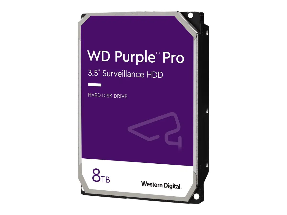 WD Purple Pro WD8001PURP - Festplatte - 8 TB - intern - 3.5" (8.9 cm) - SATA 6Gb/s - 7200 rpm - Puffer: 256 MB