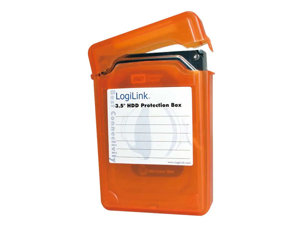 LogiLink - Festplattenlaufwerk-Schutzgehäuse - Kapazität: 1 Festplattenlaufwerk (3,5") - orange