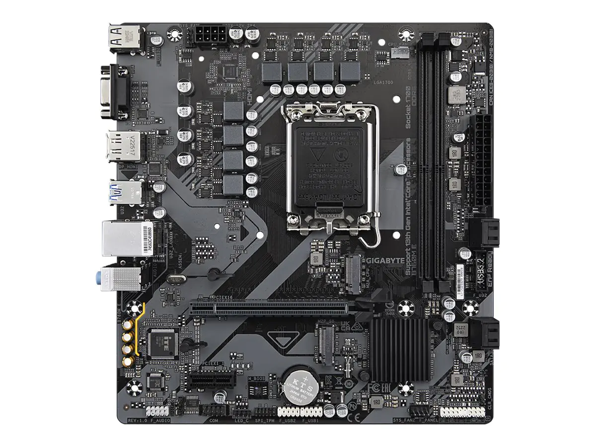 Gigabyte B760M E - 1.0 - Motherboard - micro ATX - LGA1700-Sockel - B760 Chipsatz - USB 3.2 Gen 1 - Gigabit LAN - Onboard-Grafik (CPU erforderlich) - HD Audio (8-Kanal)