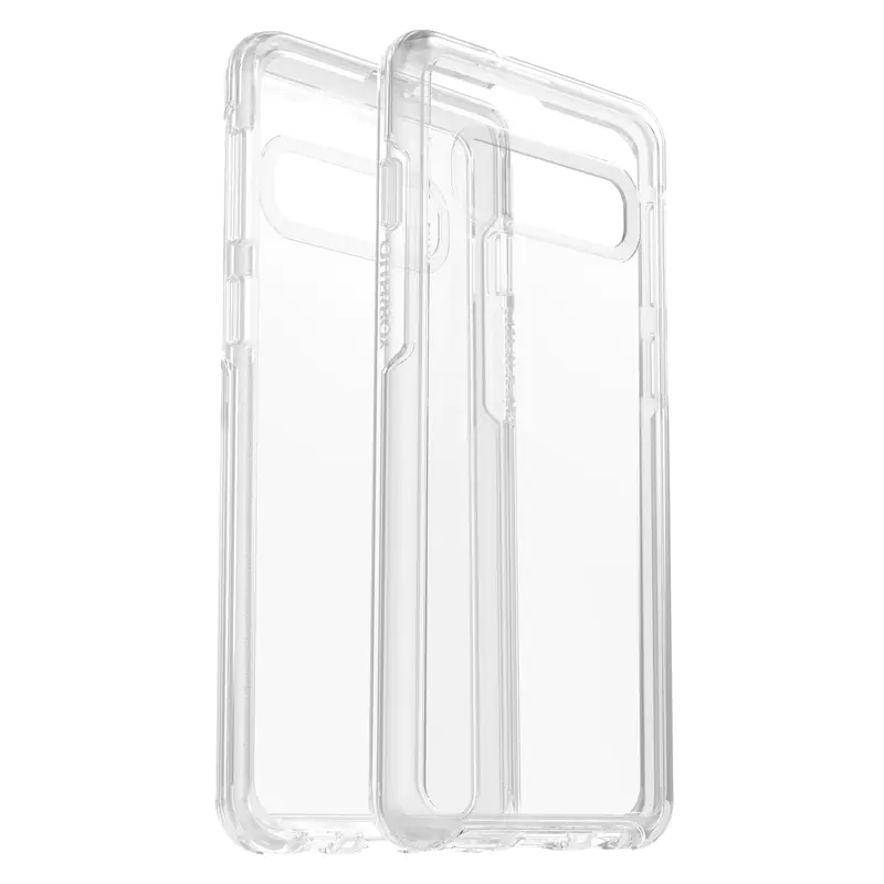 OtterBox Symmetry Series - Hintere Abdeckung für Mobiltelefon - Polycarbonat, Kunstfaser - klar - für Samsung Galaxy S10