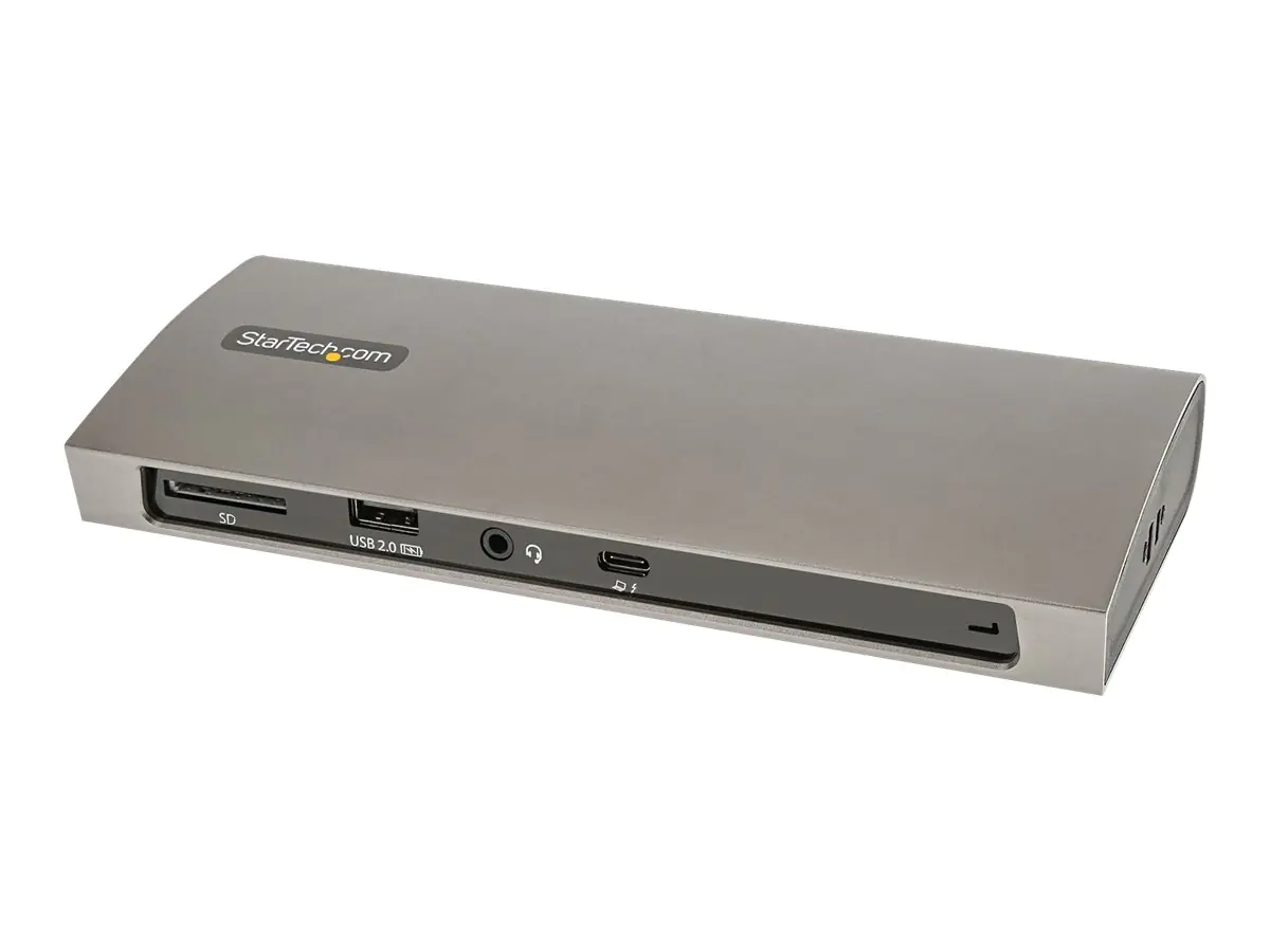 StarTech Thunderbolt 4 Dock, 96W Power Delivery, Single 8K/Dual Monitor 4K 60Hz, 3xTB4/USB4 ports, 4xUSB-A, SD, GbE, Thunderbolt 4 Docking Station for Windows or TB3 MacBook, 0.8m - Dockingstation - Thunderbolt 4 - 3 x Thunderbolt - 1GbE
