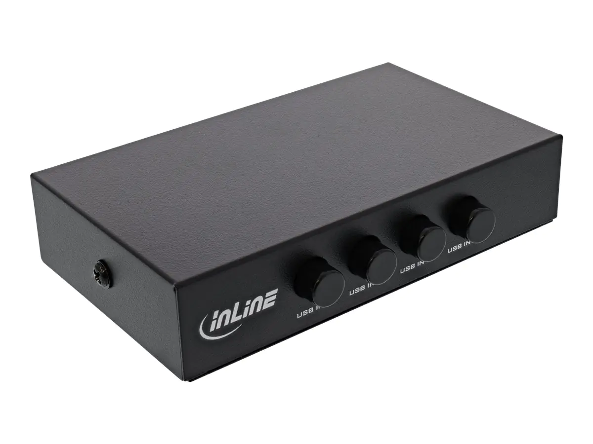 InLine - USB-Umschalter für die gemeinsame Nutzung von Peripheriegeräten - 4 x USB 2.0 - Desktop