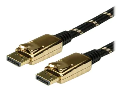 Roline Gold - DisplayPort-Kabel - DisplayPort (M) bis DisplayPort (M) - 10 m - Schwarz, Gold