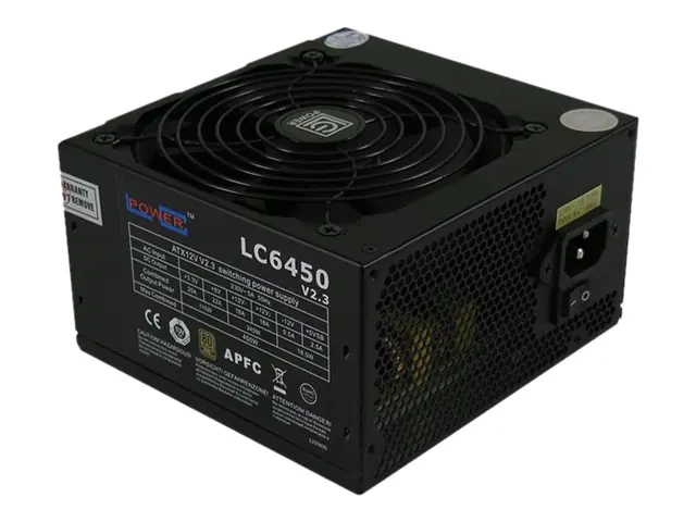 LC Power Super Silent Series LC6450 V2.3 - Netzteil (intern) - ATX12V 2.3 - 80 PLUS Bronze - 450 Watt - aktive PFC