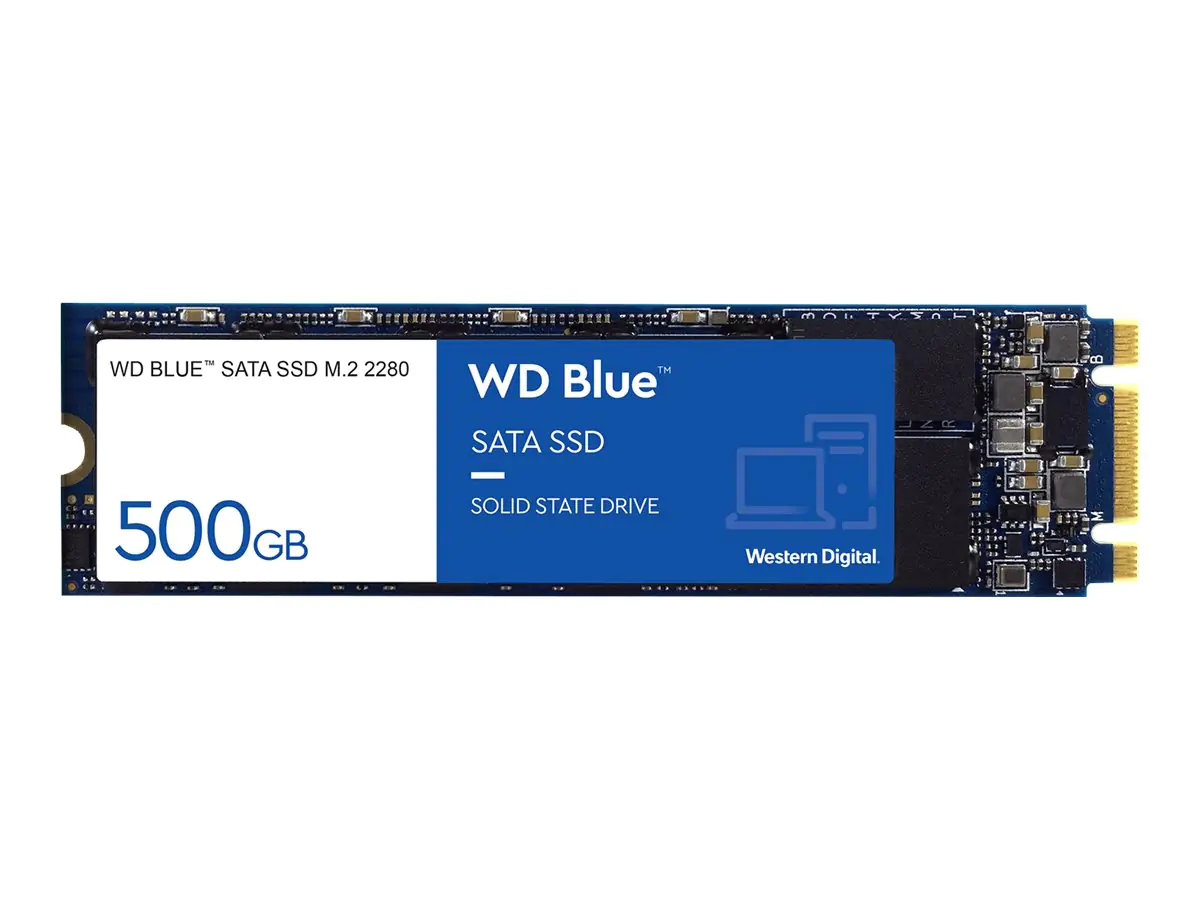 WD Blue 3D NAND SATA SSD WDS500G2B0B - Solid-State-Disk - 500 GB - intern - M.2 2280 - SATA 6Gb/s