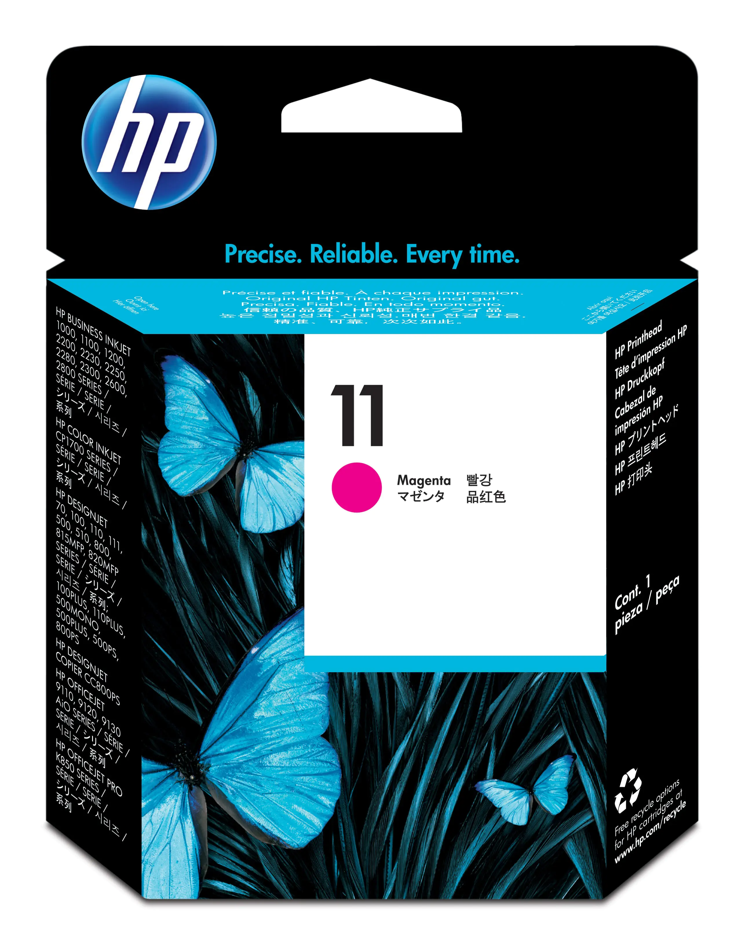 HP 11 - Magenta - Druckkopf - für Business Inkjet 1000, 1200, 2800; DesignJet 11X, 500, 510, 70, 820; Officejet Pro K850