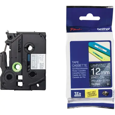 P-touch Schriftbandkassette TZEPR935 12mmx8m sw auf silber