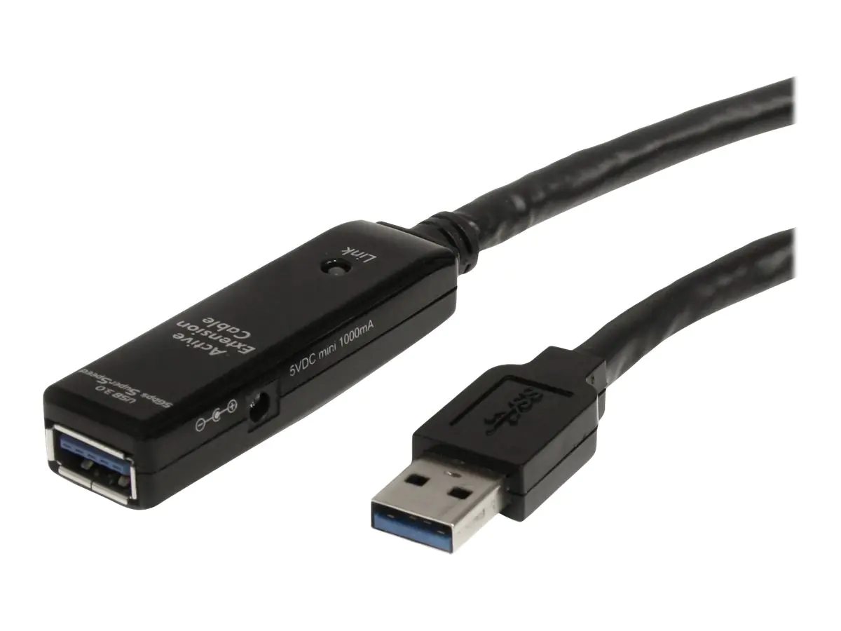 StarTech 10 m aktives USB 3.0 SuperSpeed Verlängerungskabel - Stecker/Buchse - USB-Verlängerungskabel - USB Typ A (M) zu USB Typ A (W) - USB 3.0 - 10 m - aktiv - Schwarz - für P/N: PEXUSB3S42V, PEXUSB3S44V, S352BU33HR, SVA5H2NEUA, USB3SAA3MBK