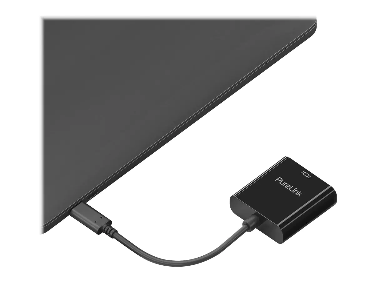 PureLink iSeries - Videoadapter - USB-C männlich zu DVI weiblich - 10 cm - Dreifachisolierung - Schwarz - 1080p-Unterstützung