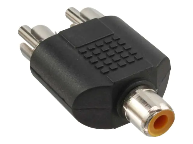 InLine - Audio-Splitter - RCA weiblich zu RCA x 2 männlich - Schwarz