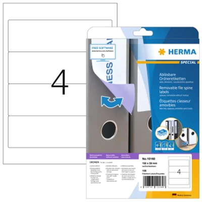 HERMA Ordneretikett Movables 10160 kurz/breit sk ws 100 St./Pack.