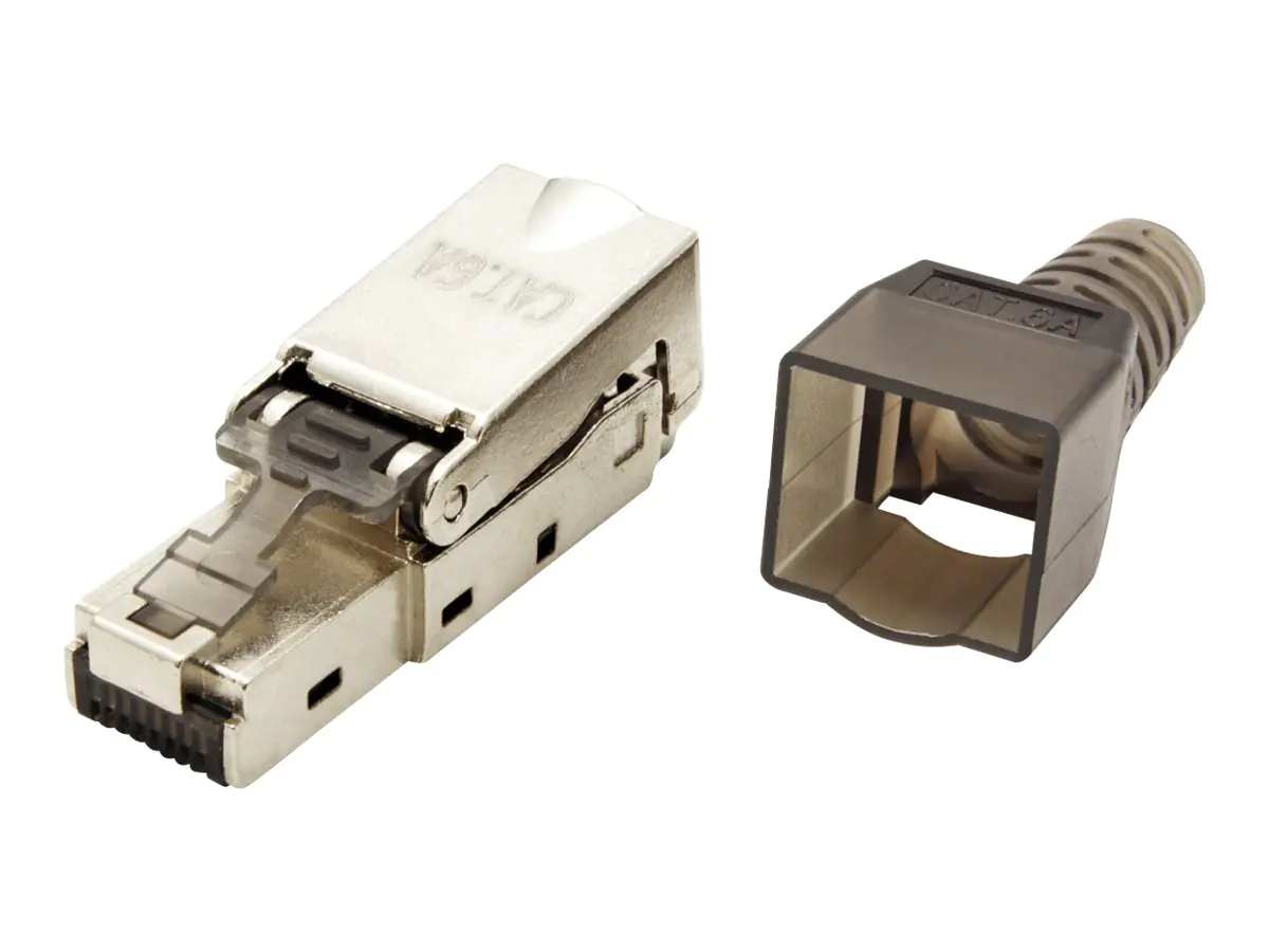 Secomp - Netzwerkanschluss - RJ-45 (M) - STP - CAT 6a - geschirmt - Silber