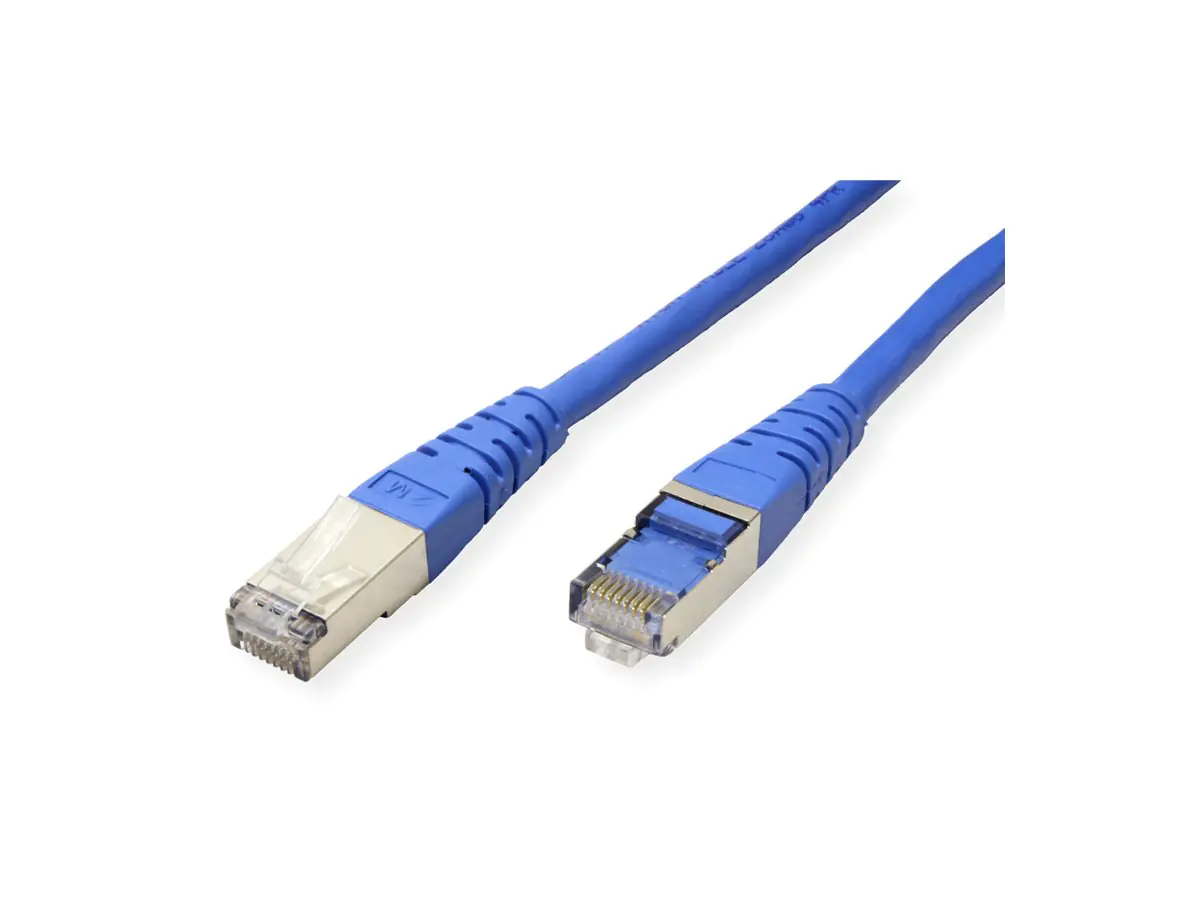 Roline - Patch-Kabel - RJ-45 (M) zu RJ-45 (M) - 30 cm - SFTP - CAT 6 - Blau