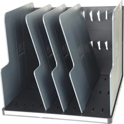 Exacompta Sortierstation MODULOTOP ECOBlack 28,8 x 25,5 x 30 cm (B x H x T) DIN A4 Polystyrol schwarz/grau 4 Fächer