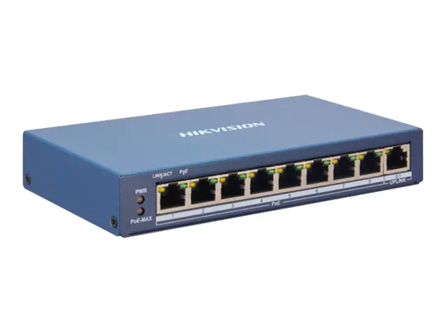 Hikvision DS-3E1309P-EI - Switch - Smart - 8 x 10 /100 (PoE+)