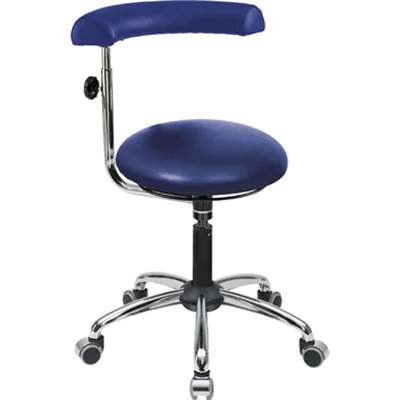 meychair Sitzhocker A20 Rundsitz Farbe der Sitzfläche: blau Farbe des Fußkreuzes: chrom