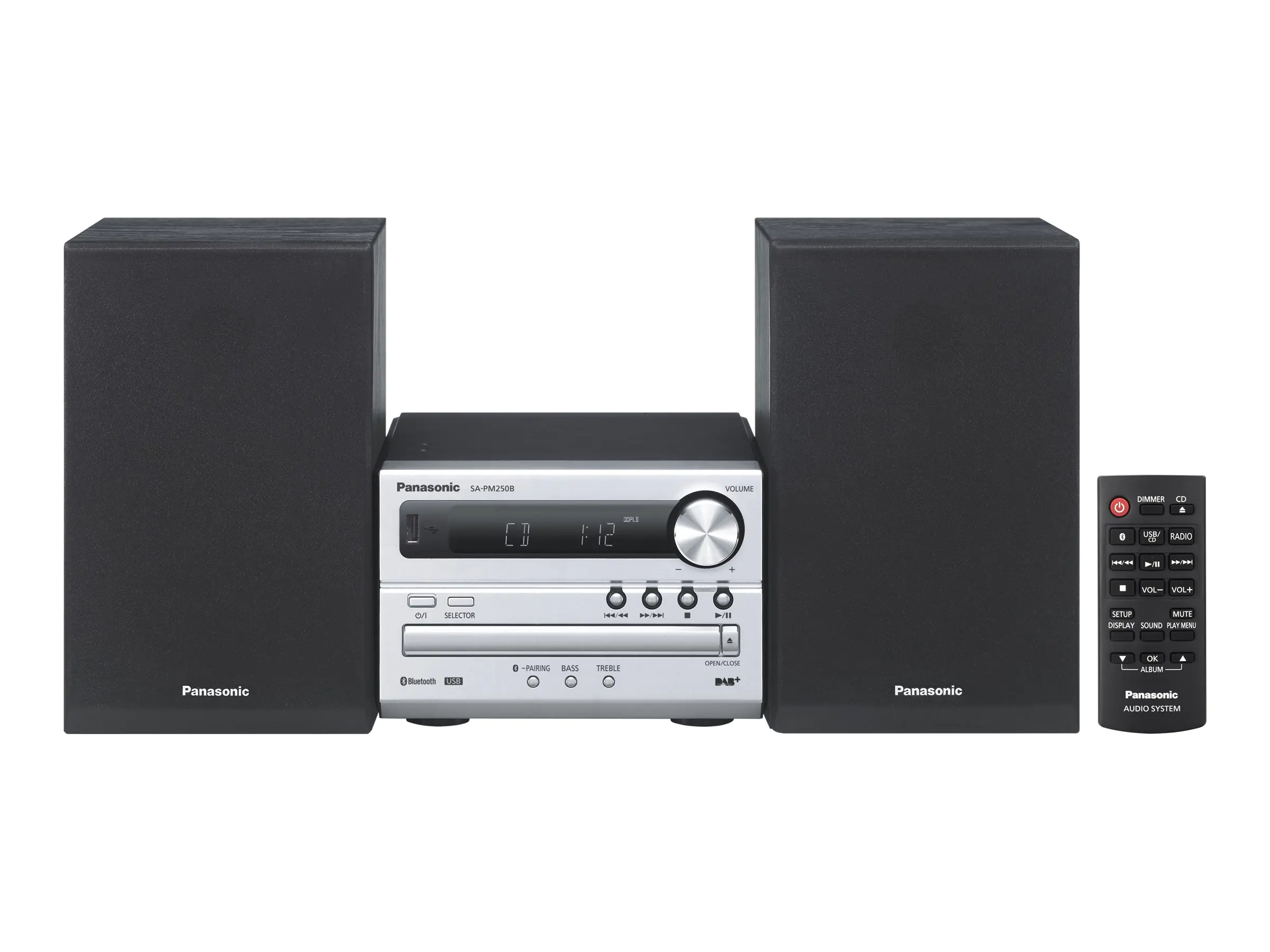 Panasonic SC-PM250 - Microsystem - 20 Watt (Gesamt) - Silber