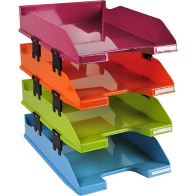 Exacompta Briefablage COMBO MIDI Iderama® DIN A4, Überbreite Polystyrol Farbe: rot, orange, grün, blau