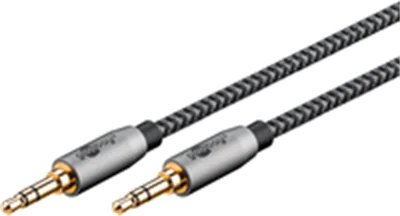 Goobay Audio Verbindungskabel AUX 3.5 mm stereo 1 m Sharkskin Grey - Klinke 3.5