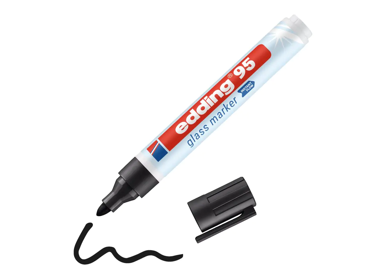 EDDING 95 - Marker - für Glas, Glasscheibe, Whiteboard 95001