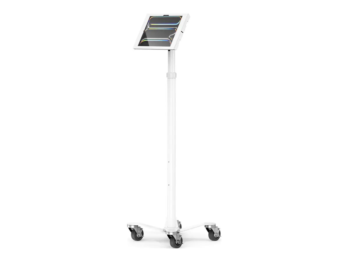 Compulocks iPad Pro M4 13" (2024), Apex Enclosure Rolling Cart - Rise Freedom - Wagen - für Tablett - mit Rollen - verriegelbar - medizinisch - weiß - Bildschirmgröße: 33.02 cm (13") MCRSTDW13PAPX4W
