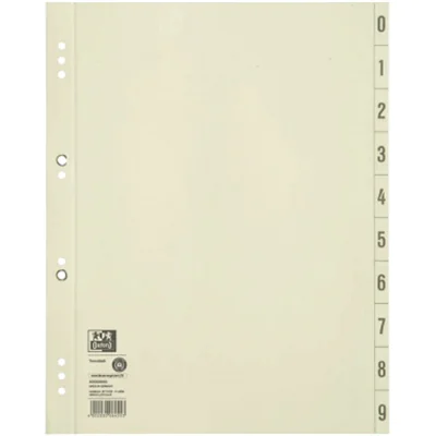 Oxford Trennblatt DIN A4 Kraftkarton chamois schwarz 100 St./Pack.