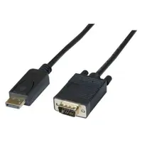 exertis Connect - Adapterkabel - DisplayPort (M) zu HD-15 (VGA) (M) - DisplayPort 1.1 - 2 m - Daumenschrauben, aktiv - Schwarz