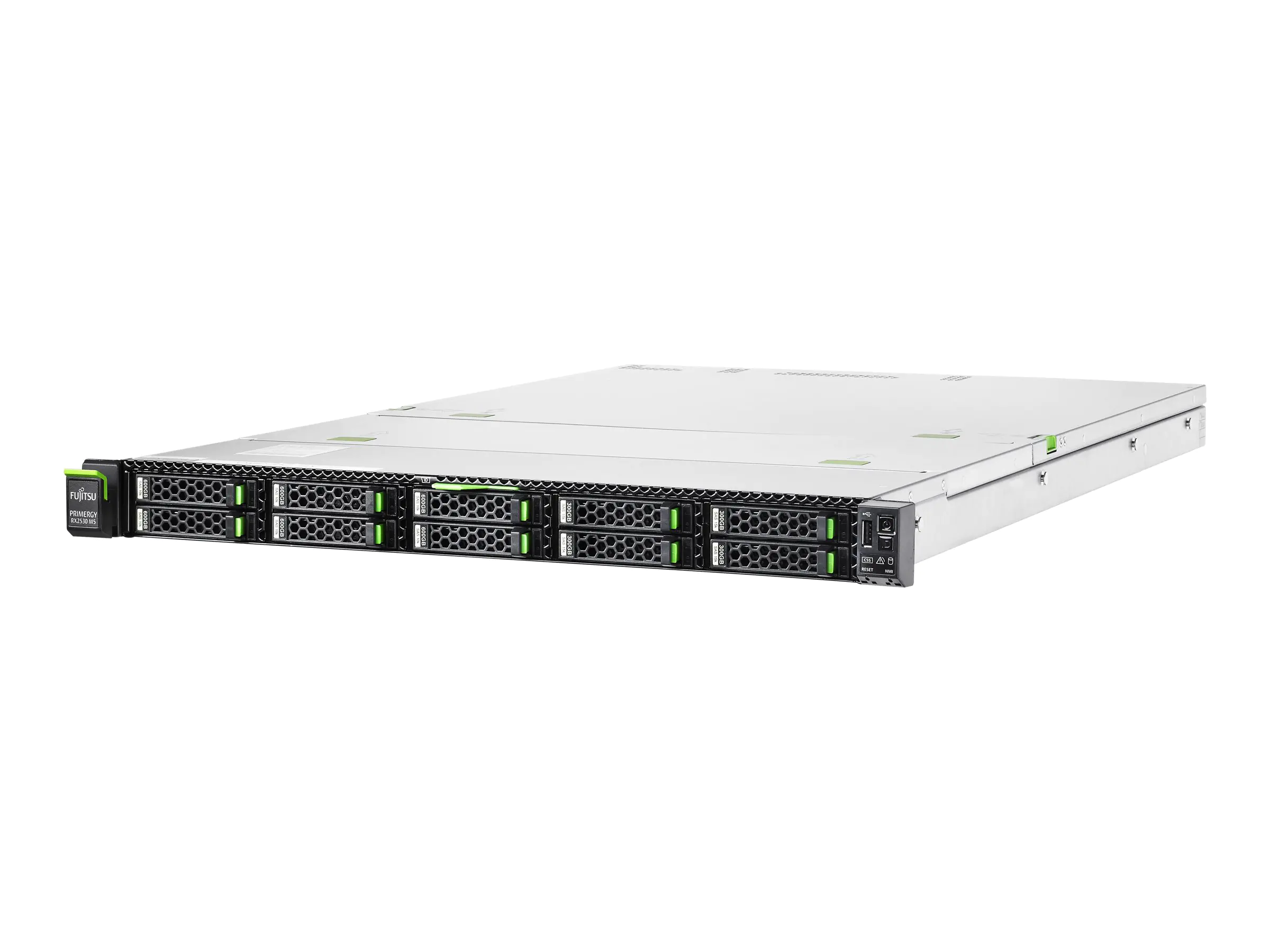 Fujitsu PRIMERGY RX2530 M5 - Server - Rack-Montage - 1U - zweiweg - 1 x Xeon Gold 6244 / 3.6 GHz - RAM 16 GB - SATA - Hot-Swap 6.4 cm (2.5") Schacht/Schächte - keine HDD - 1GbE - kein Betriebssystem - Monitor: keiner