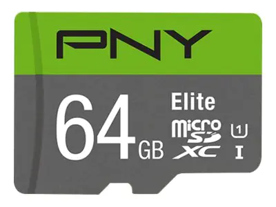 PNY Elite - Flash-Speicherkarte - 64 GB - UHS-I U1 / Class10 - microSDXC UHS-I