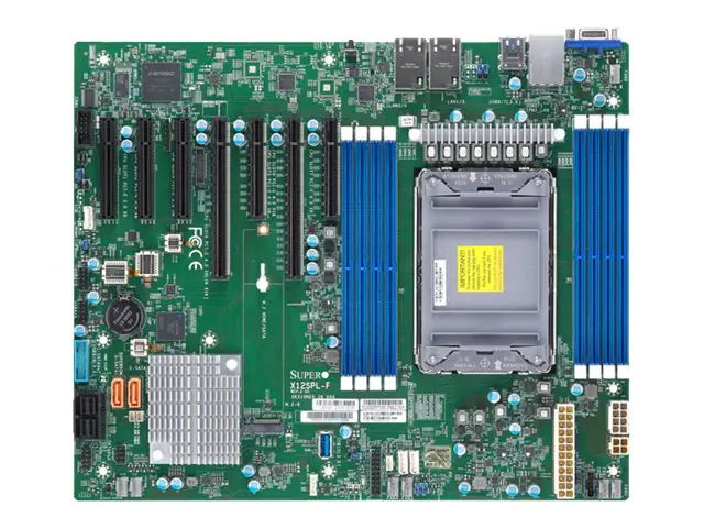 SUPERMICRO X12SPL-F - Motherboard - ATX - LGA4189-Sockel - C621A Chipsatz - USB 3.2 Gen 1 - 2 x Gigabit LAN - Onboard-Grafik