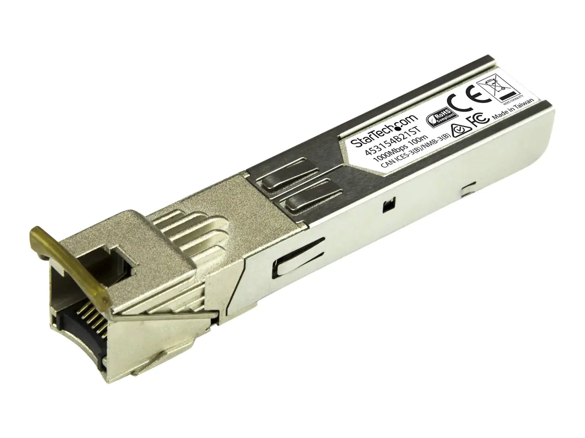 StarTech Giagbit Kupfer RJ45 SFP Transceiver Modul - HP 453154-B21 kompatibeles SFP - 1000Base-T - Mini GBIC - SFP (Mini-GBIC)-Transceiver-Modul (gleichwertig mit: HP 453154-B21) - GigE - 1000Base-T - RJ-45 - bis zu 100 m
