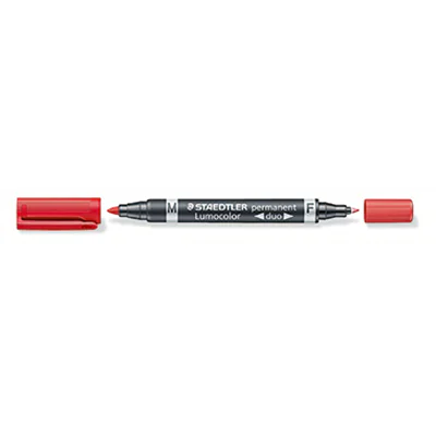 STAEDTLER Permanentmarker Lumocolor duo 348-2 0,6mm/1,5mm rot