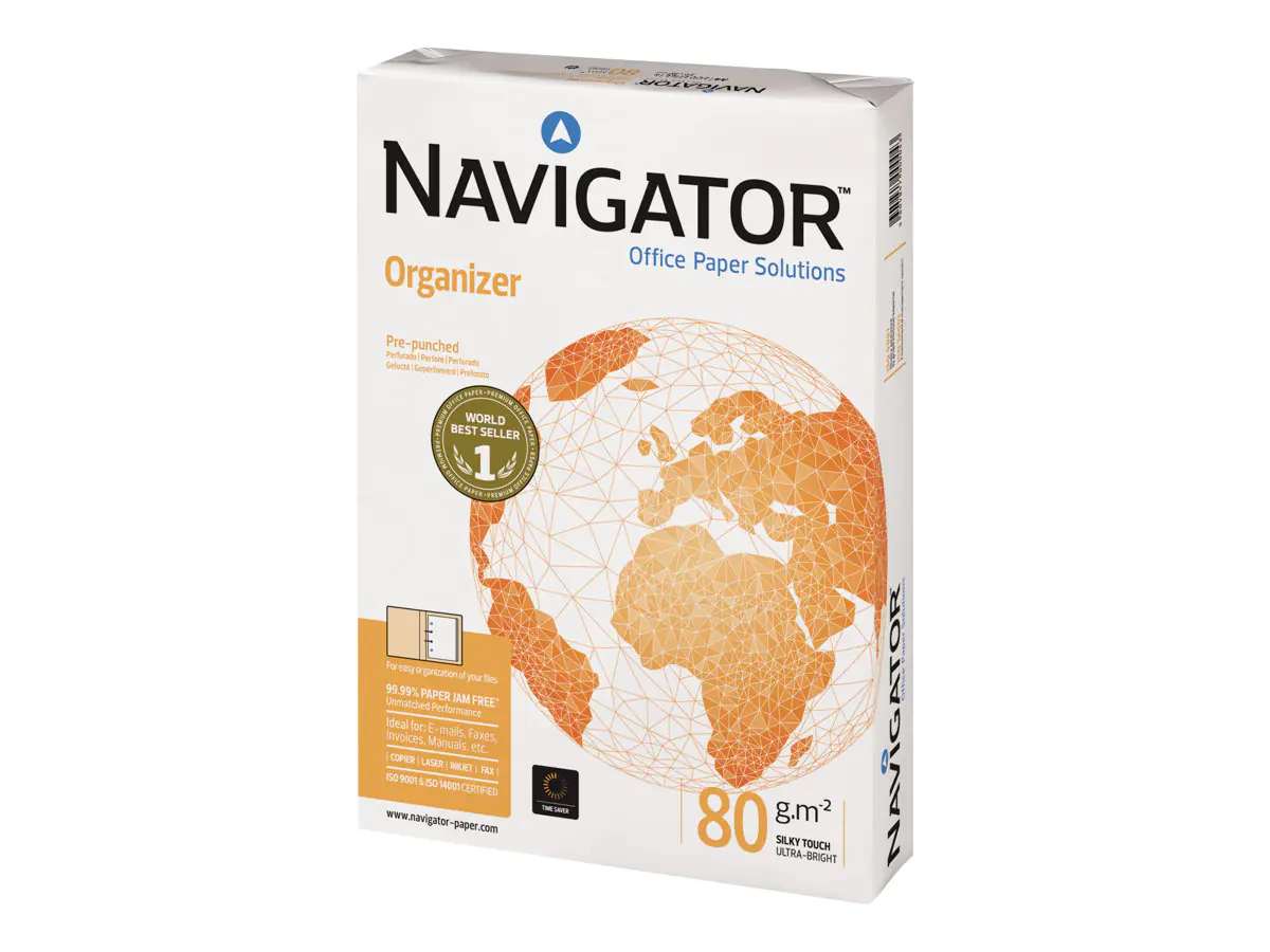 Navigator Organizer - A4 (210 x 297 mm) - 80 g/m² - 500 Blatt Normalpapier (Packung mit 5) COP080C1