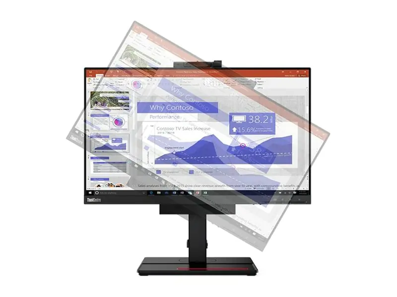 Lenovo ThinkCentre Tiny-in-One 24 Gen 4 - LED-Monitor - 61 cm (24") (23.8" sichtbar) - 1920 x 1080 Full HD (1080p) - 250 cd/m² - 1000:1 - 4 ms - DisplayPort - Lautsprecher - Schwarz - für ThinkCentre neo 70t 11YU