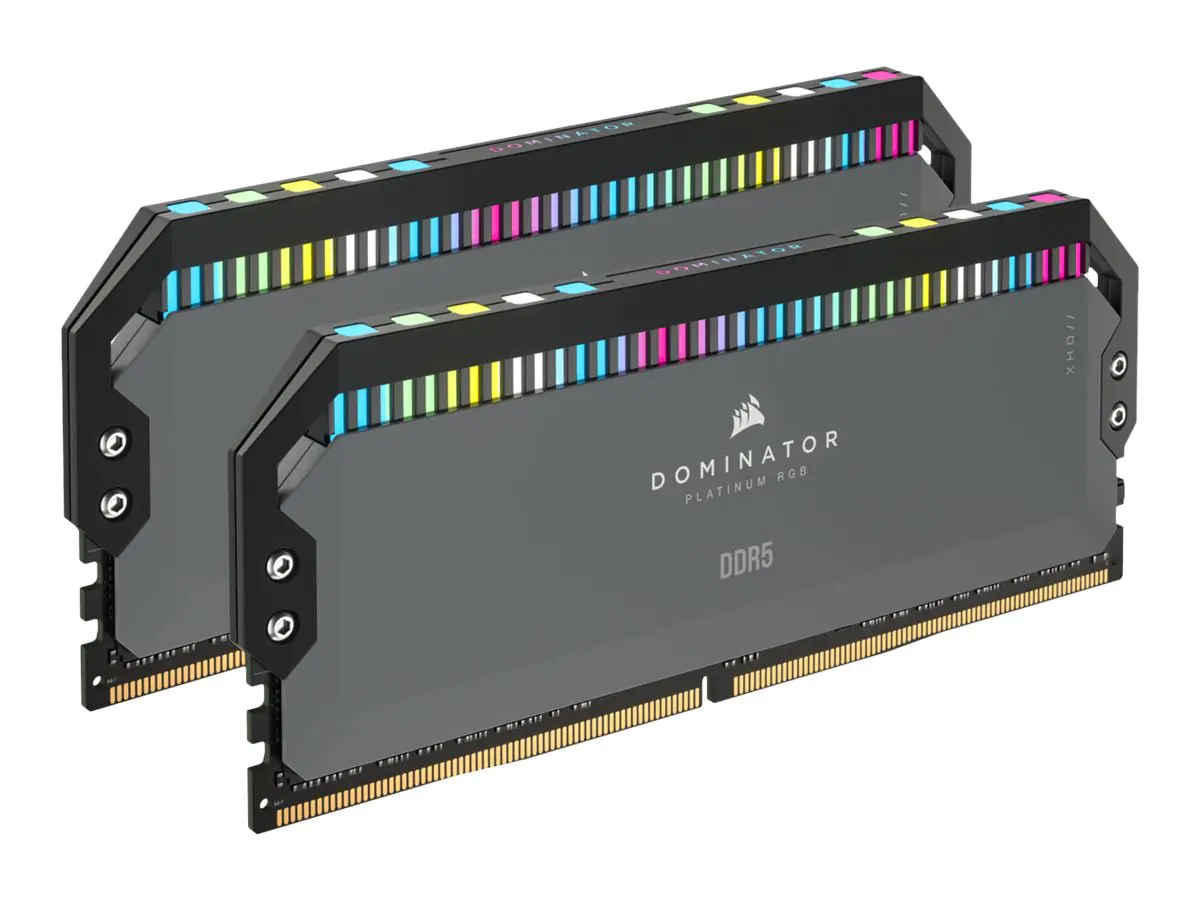 CORSAIR Dominator Platinum RGB - DDR5 - Kit - 32 GB: 2 x 16 GB - DIMM 288-PIN - 5600 MHz / PC5-44800 - CL36 - 1.25 V - Cool Gray